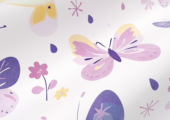 Butterfly Garden, Enchanting Purples - Twist&Fit Roman Blind - Image 4